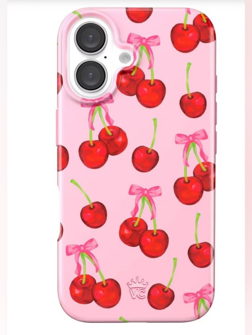 Velvet Caviar iPhone 16 Case - Sweet Cherry: Plastic Cover with Cherry Pattern
